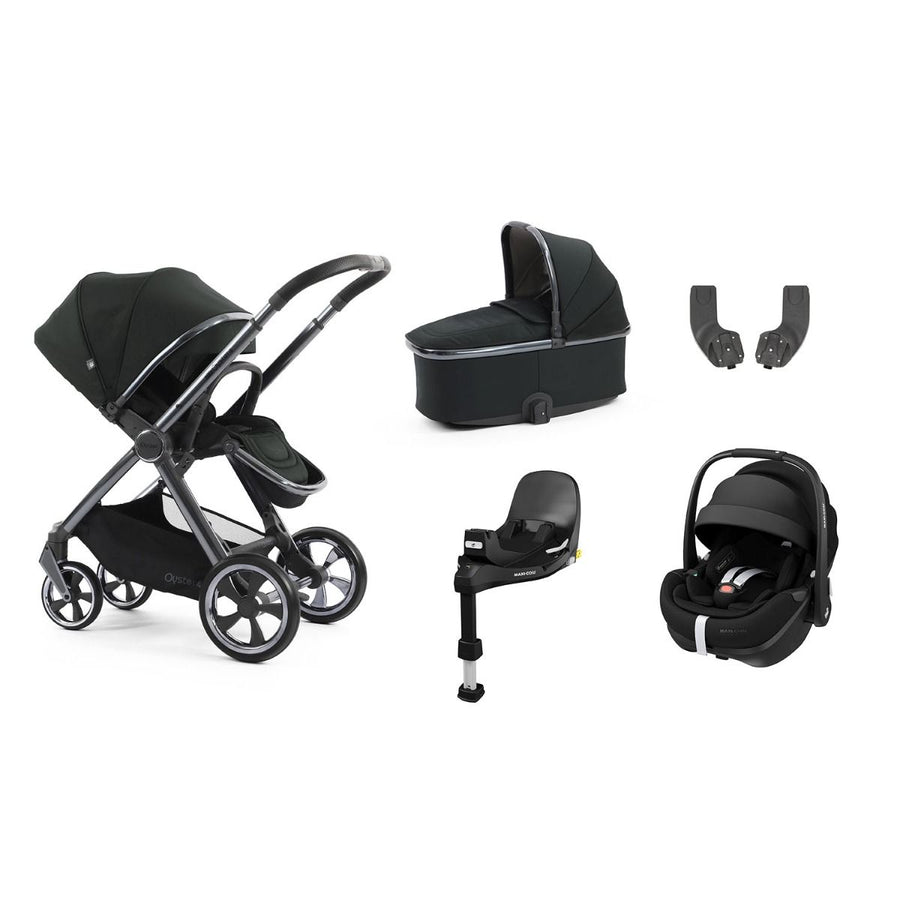 Babystyle Oyster 4 Essential 5 Piece Maxi - Cosi Pebble 360 Pro2 Bundle - Black Olive - Pramsy