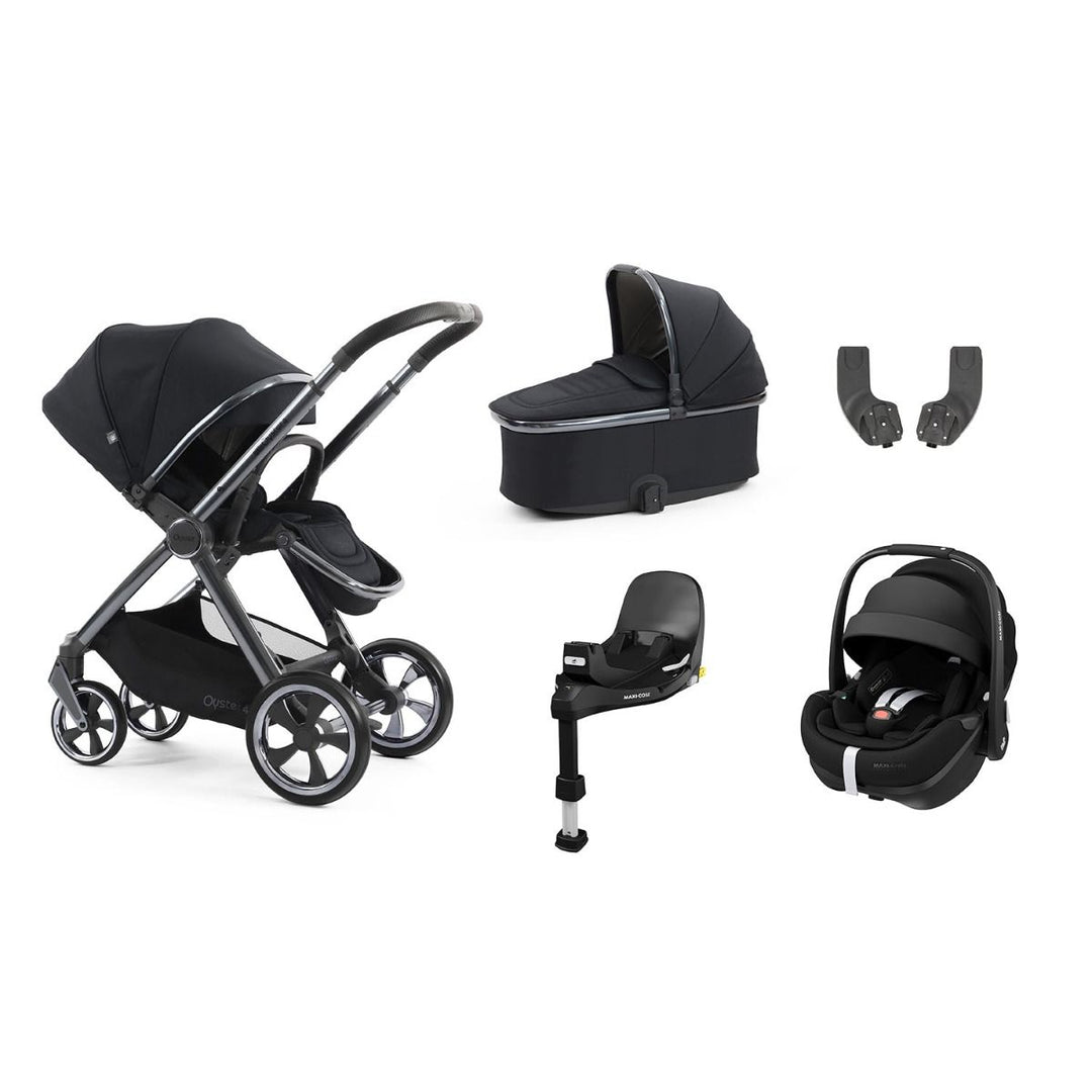 Babystyle Oyster 4 Essential 5 Piece Maxi - Cosi Pebble 360 Pro2 Bundle - Carbonite - Pramsy