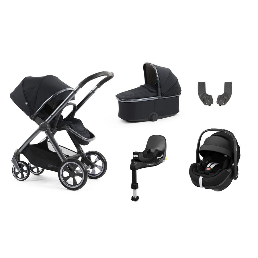 Babystyle Oyster 4 Essential 5 Piece Maxi - Cosi Pebble 360 Pro2 Bundle - Carbonite - Pramsy