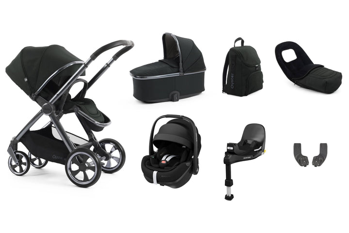 Babystyle Oyster 4 Luxury 7 Piece Maxi - Cosi Pebble 360 Pro2 Bundle - Black Olice - Pramsy