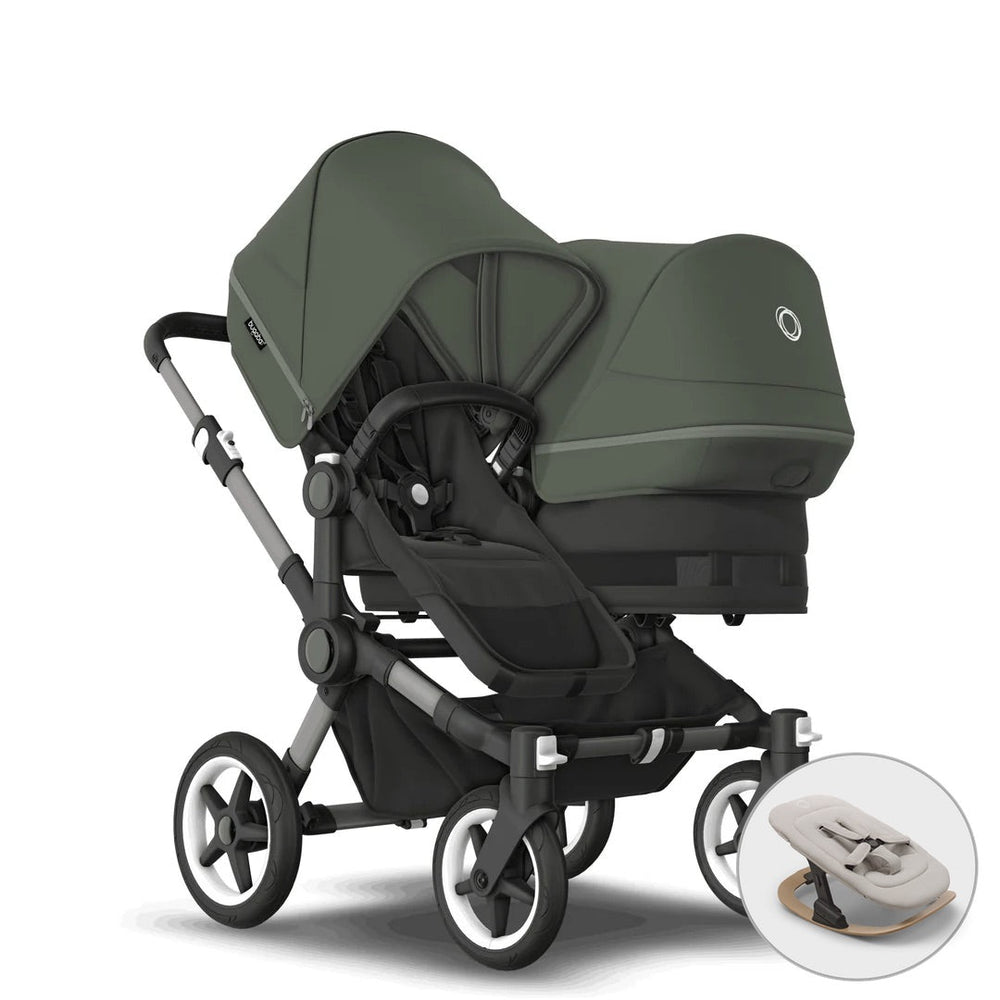 Bugaboo Donkey 5 Duo + FREE Newborn Rocker - Forest Green - Pramsy