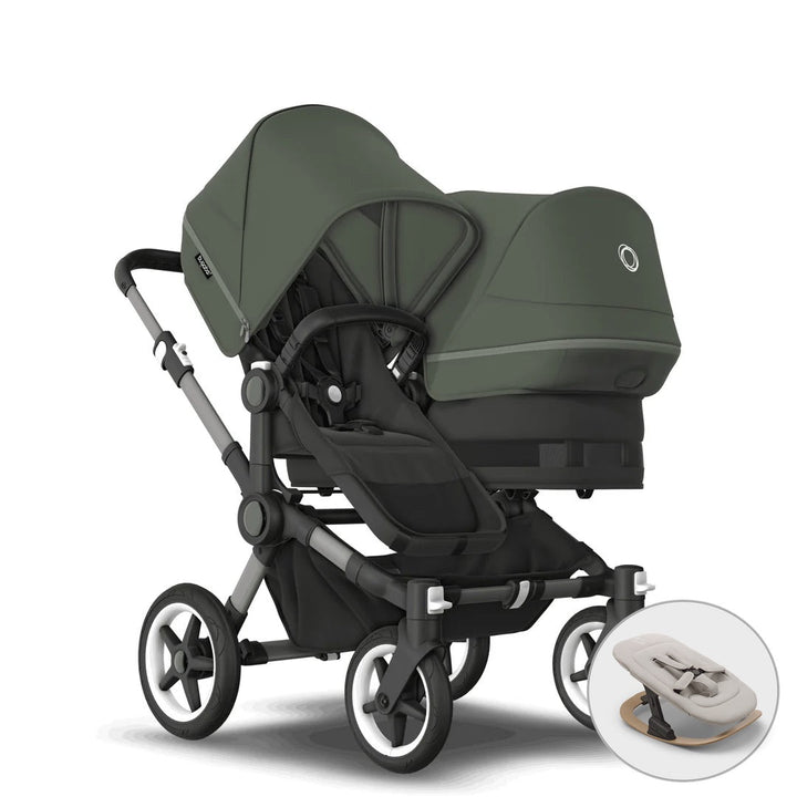 Bugaboo Donkey 5 Duo + FREE Newborn Rocker - Forest Green - Pramsy