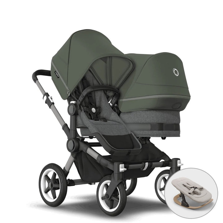 Bugaboo Donkey 5 Duo + FREE Newborn Rocker - Forest Green - Pramsy