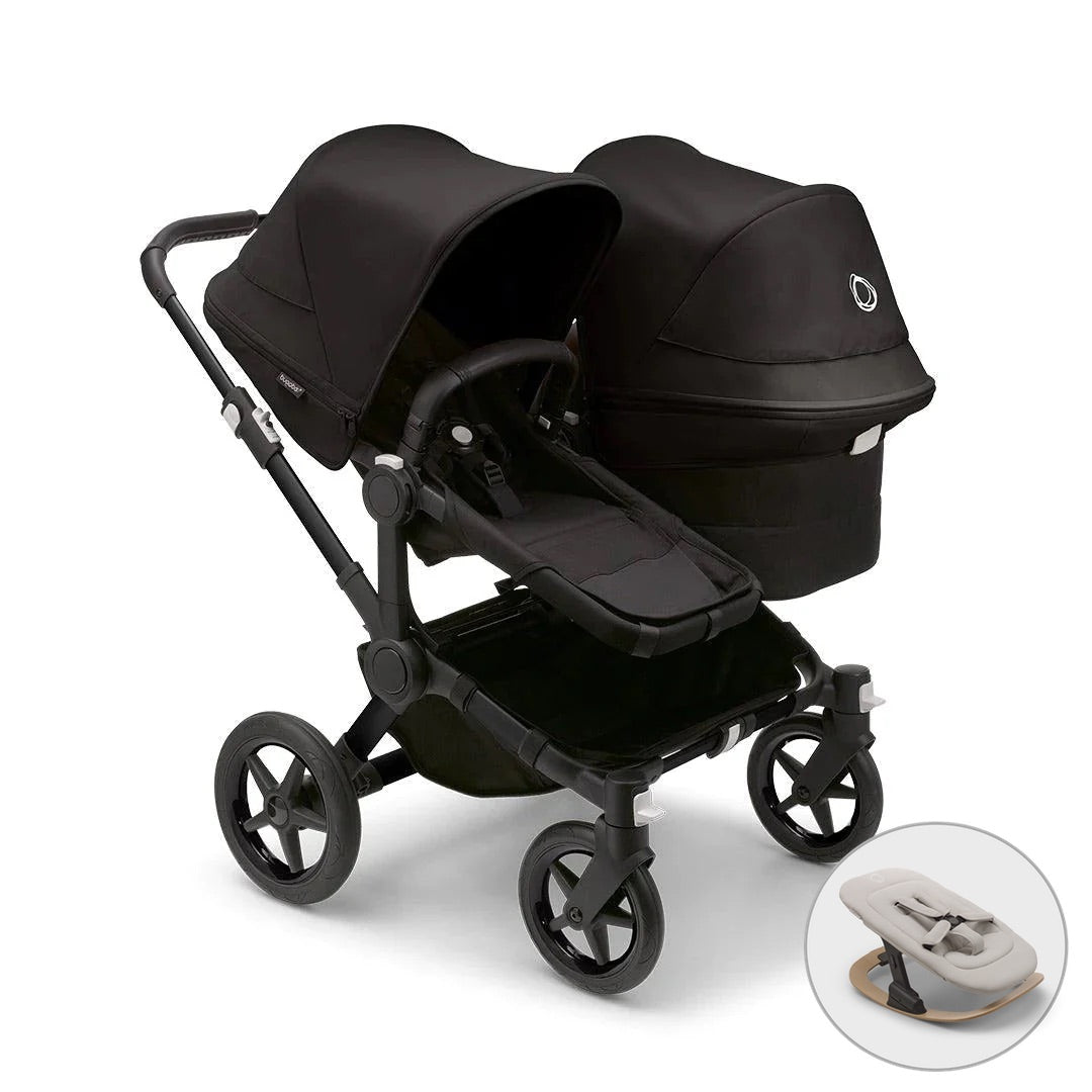 Bugaboo Donkey 5 Duo + FREE Newborn Rocker - Midnight Black - Pramsy