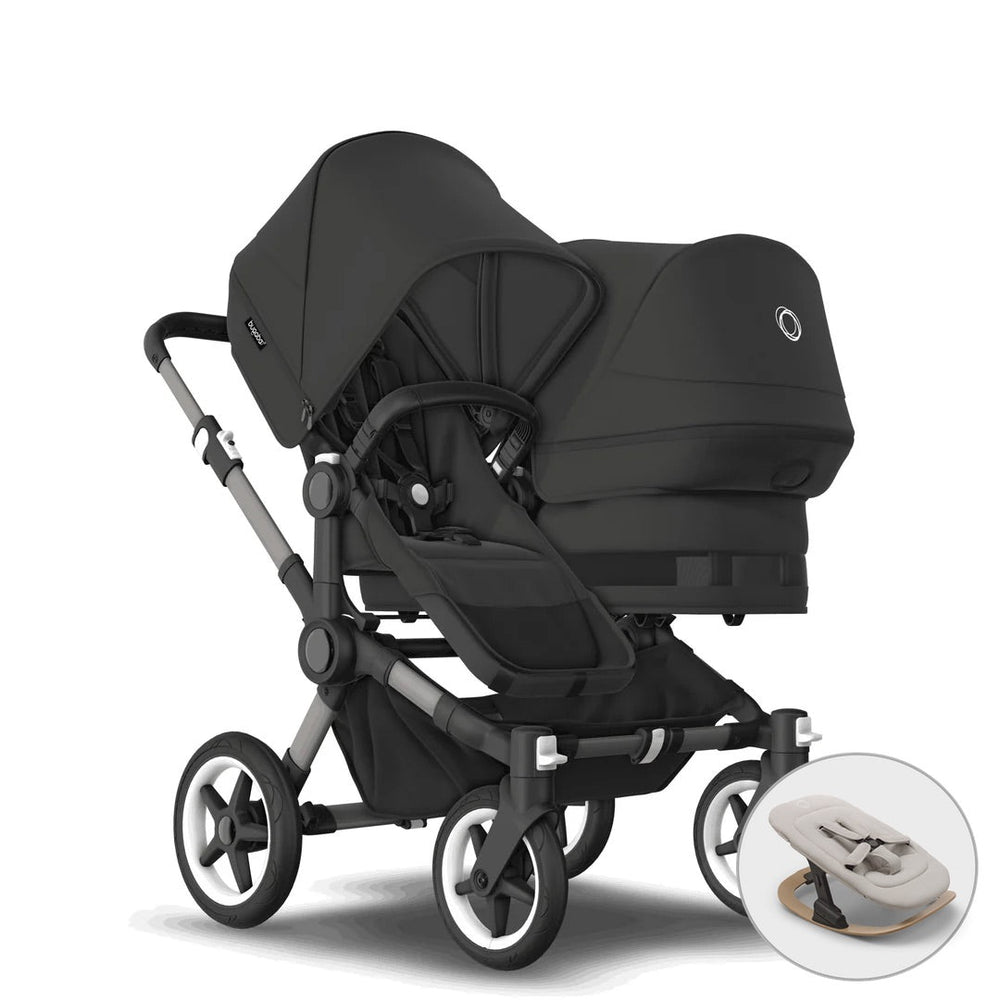 Bugaboo Donkey 5 Duo + FREE Newborn Rocker - Midnight Black - Pramsy