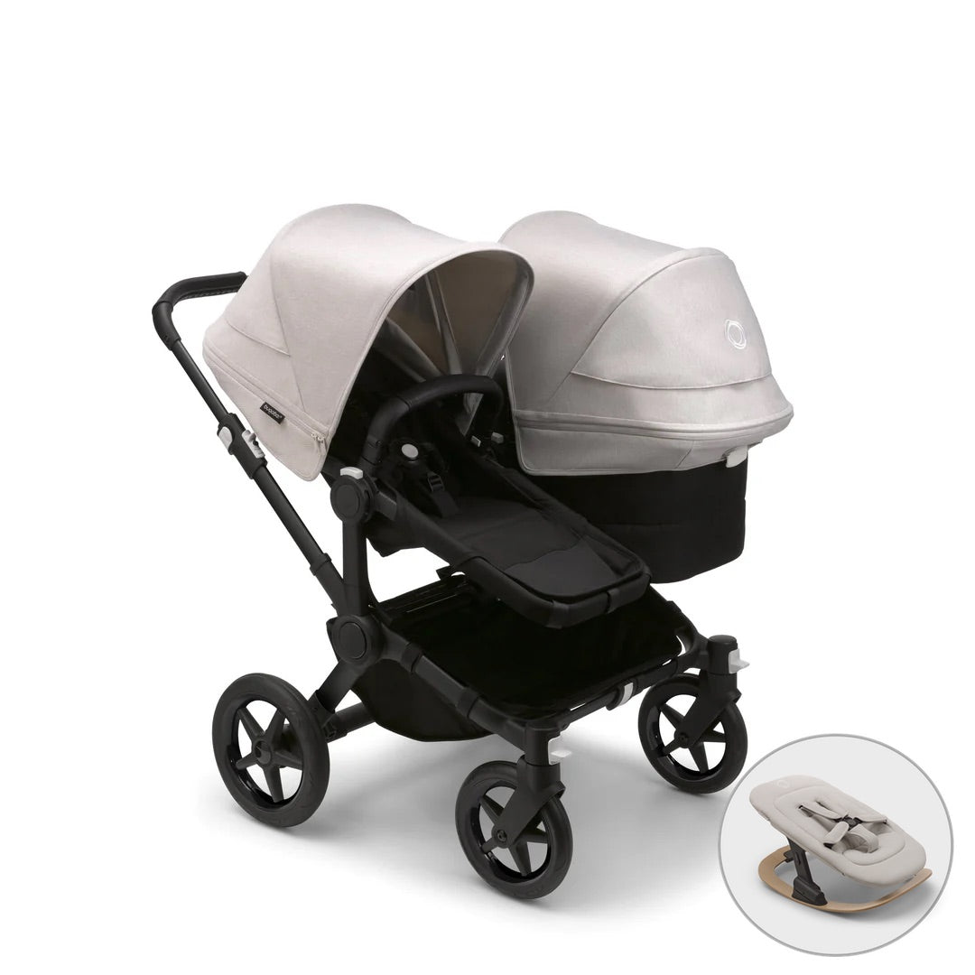 Bugaboo Donkey 5 Duo + FREE Newborn Rocker - Misty White - Pramsy