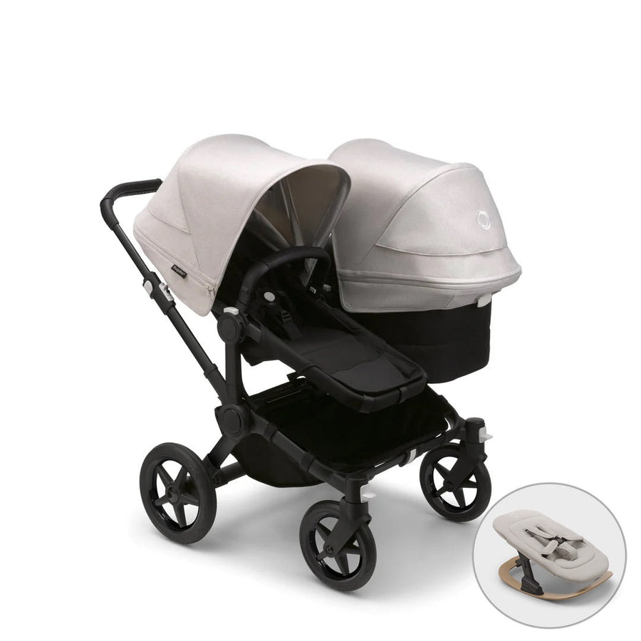 Bugaboo Donkey 5 Duo + FREE Newborn Rocker - Misty White - Pramsy