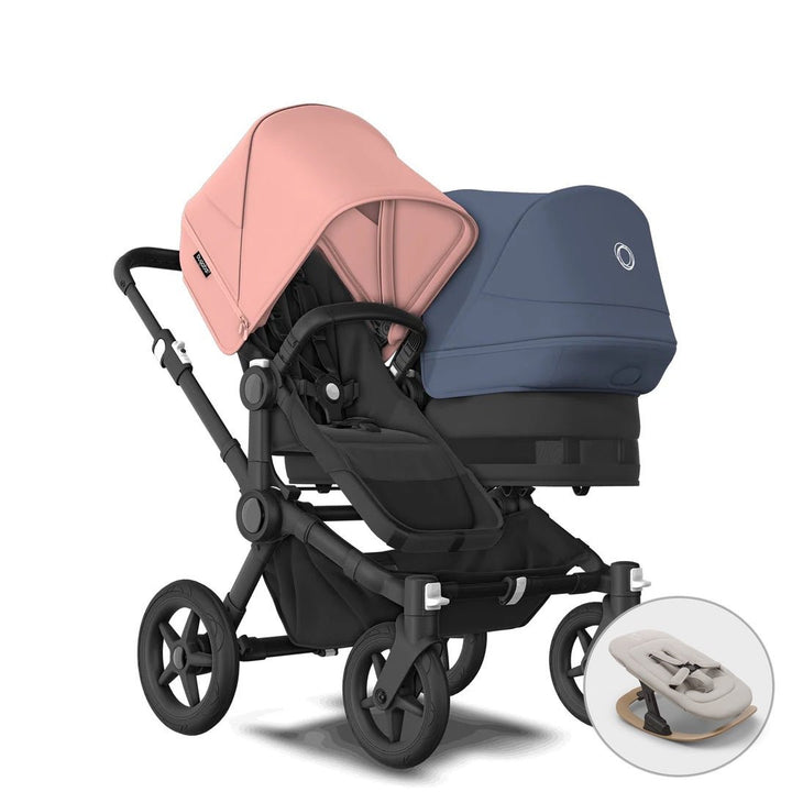Bugaboo Donkey 5 Duo + FREE Newborn Rocker - Pink & Blue - Pramsy