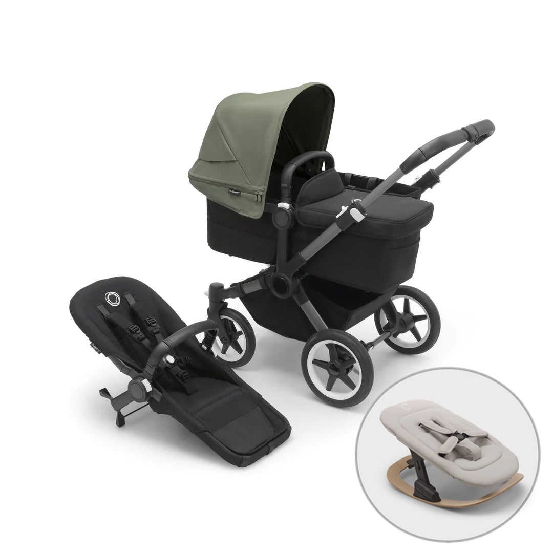 Bugaboo Donkey 5 Mono + FREE Newborn Rocker - Forest Green - Pramsy