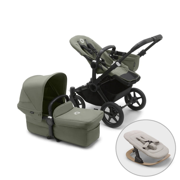 Bugaboo Donkey 5 Mono + FREE Newborn Rocker - Forest Green Complete - Pramsy