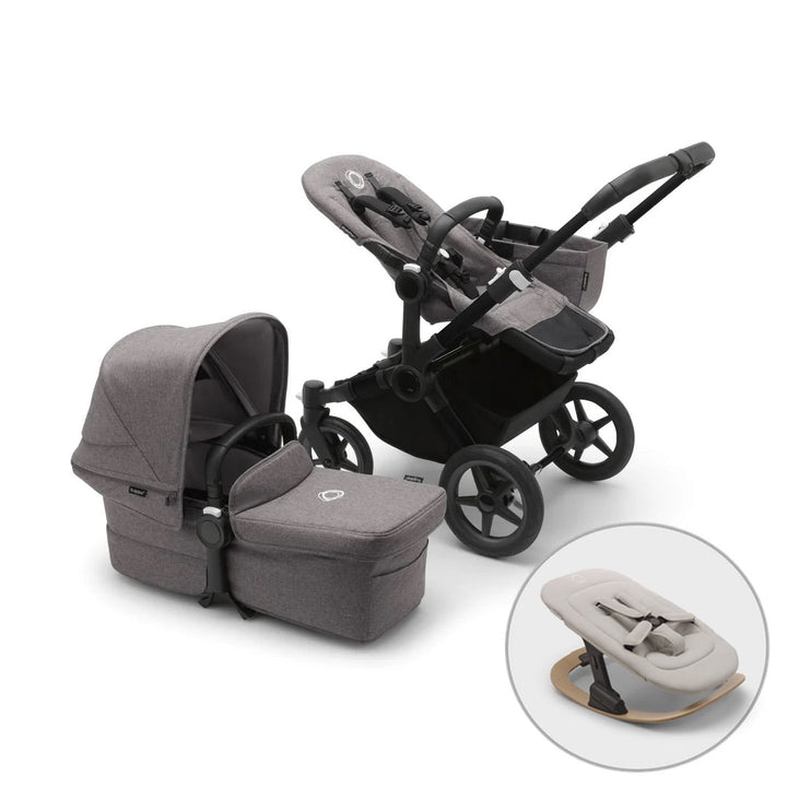 Bugaboo Donkey 5 Mono + FREE Newborn Rocker - Grey Melange - Pramsy