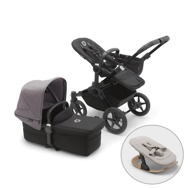 Bugaboo Donkey 5 Mono + FREE Newborn Rocker - Grey Melange - Pramsy