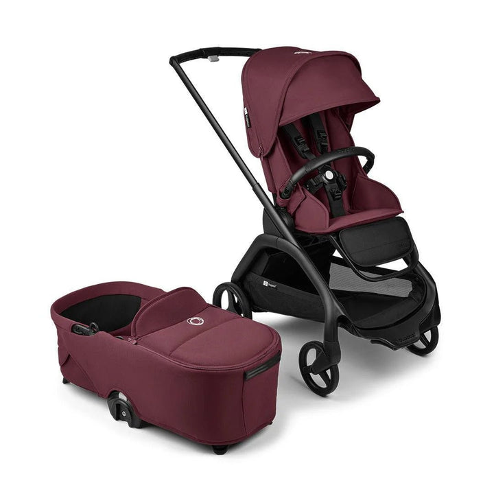 Bugaboo Dragonfly With Carrycot + Maxi - Cosi Pebble 360 Pro2 Bundle - Dark Cherry - Pramsy