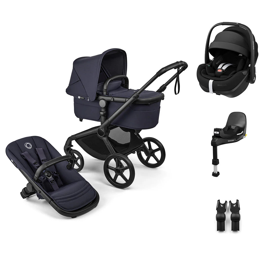 Bugaboo Fox 5 Renew + Pebble 360 Pro 2 Essential Bundle - Deep Indigo - Pramsy