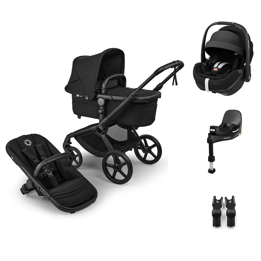 Bugaboo Fox 5 Renew + Pebble 360 Pro 2 Essential Bundle - Heritage Black - Pramsy