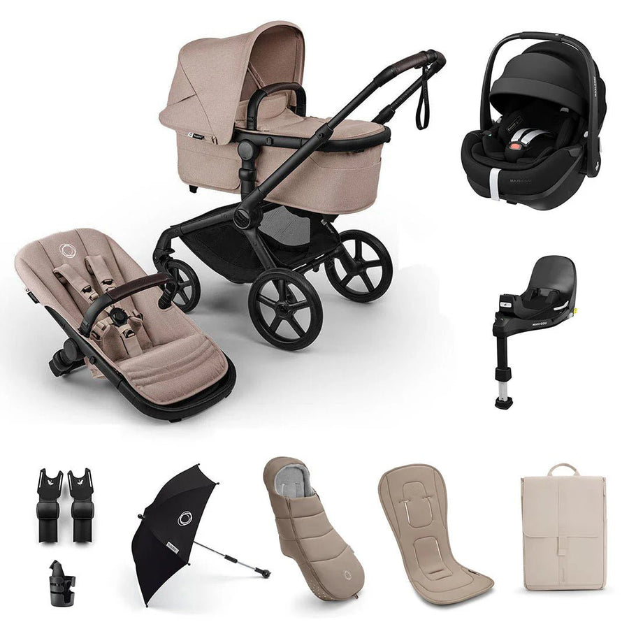 Bugaboo Fox 5 Renew + Pebble 360 Pro 2 Ultimate Bundle - Desert Taupe - Pramsy