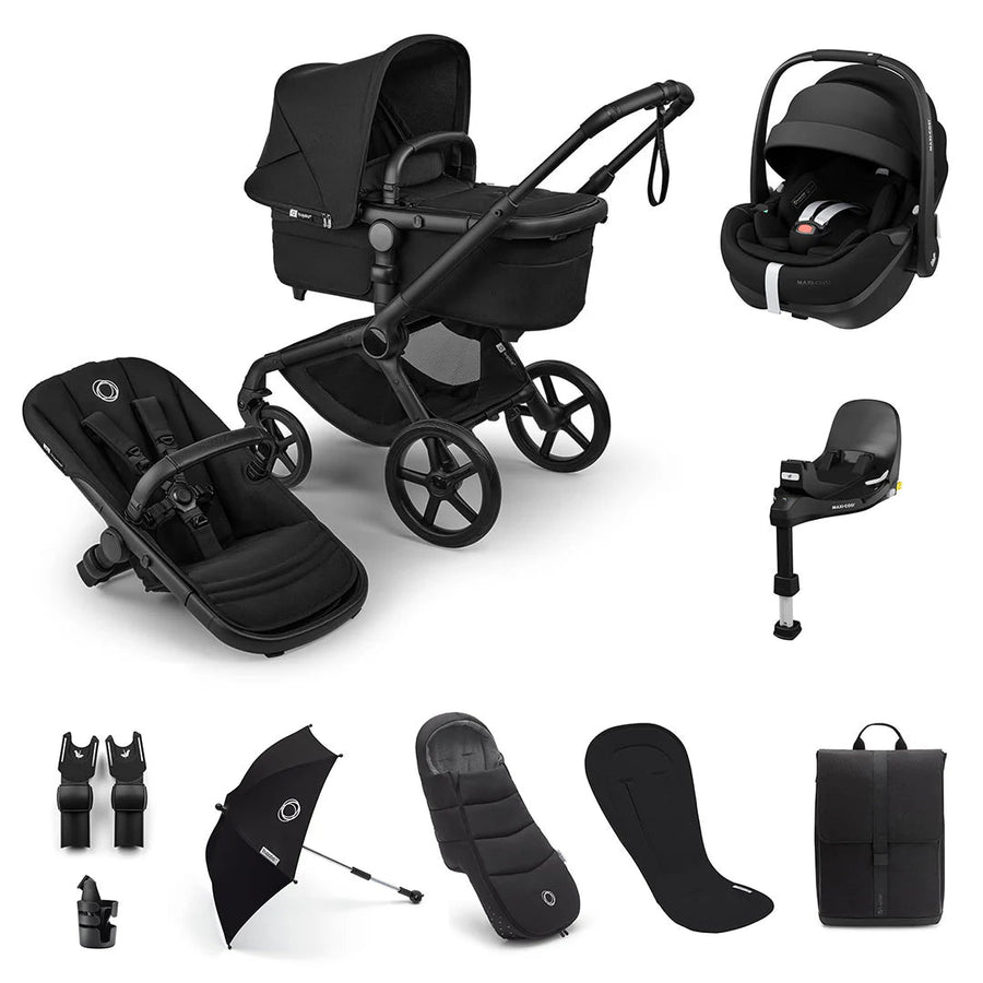 Bugaboo Fox 5 Renew + Pebble 360 Pro 2 Ultimate Bundle - Heritage Black - Pramsy