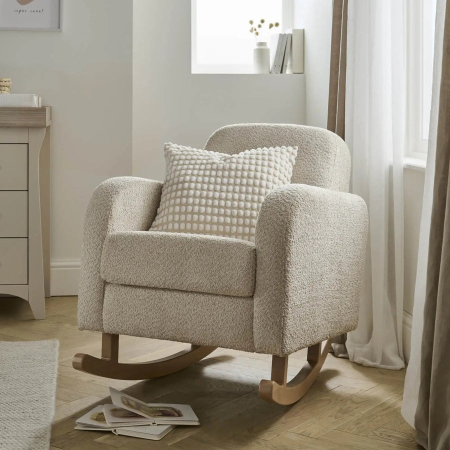 CuddleCo Etta Boucle Nursing Chair - Mushroom - Pramsy