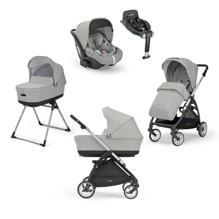Inglesina Electa Quattro Travel System - Greenwich Silver - Pramsy
