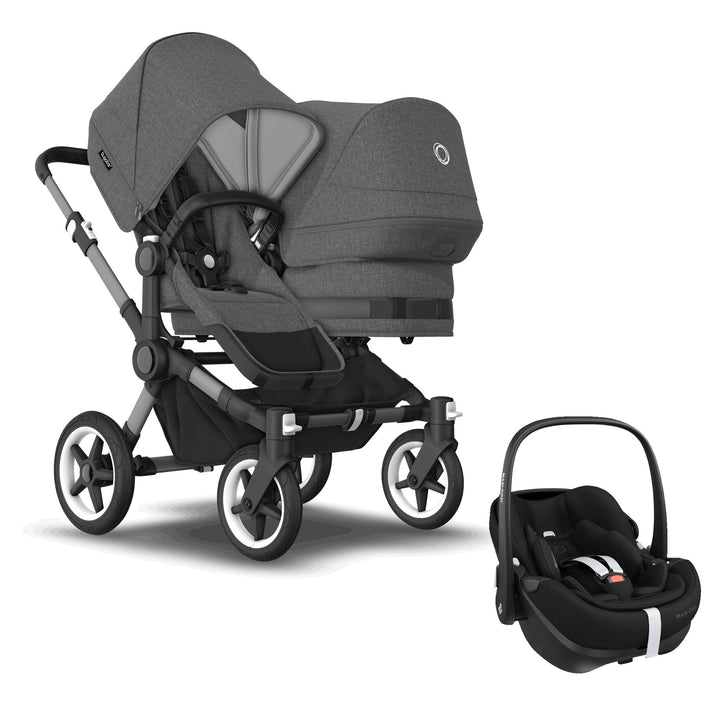 Bugaboo Donkey 5 Duo Grey Melange + FREE Maxi-Cosi Pebble 360 Pro - Pramsy