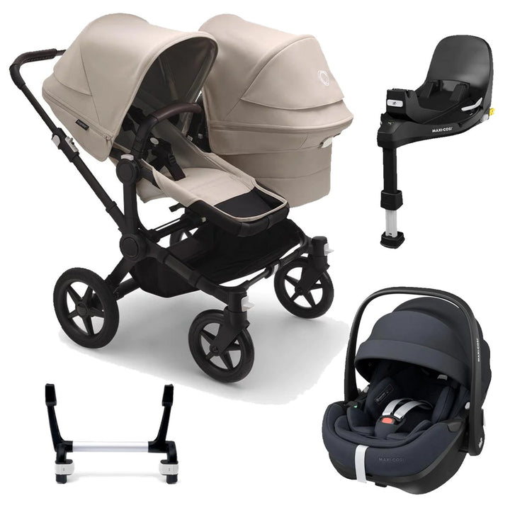 Bugaboo Donkey 5 Duo + Maxi-Cosi Pebble 360 Pro Complete Bundle - Desert Taupe - Pramsy