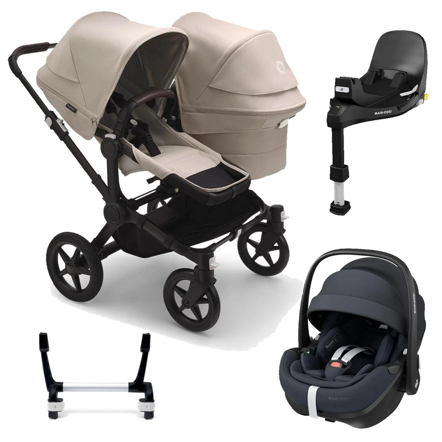 Bugaboo Donkey 5 Duo + Maxi-Cosi Pebble 360 Pro Complete Bundle - Desert Taupe - Pramsy