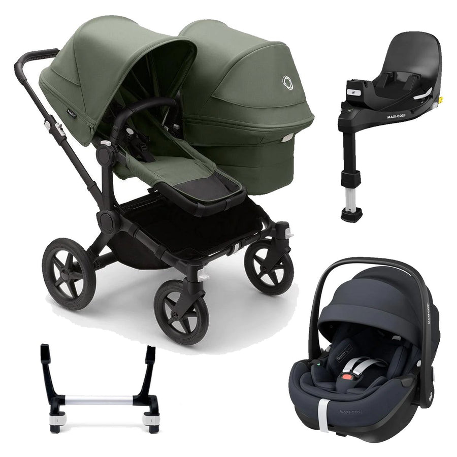 Bugaboo Donkey 5 Duo + Maxi-Cosi Pebble 360 Pro Complete Bundle - Forest Green - Pramsy