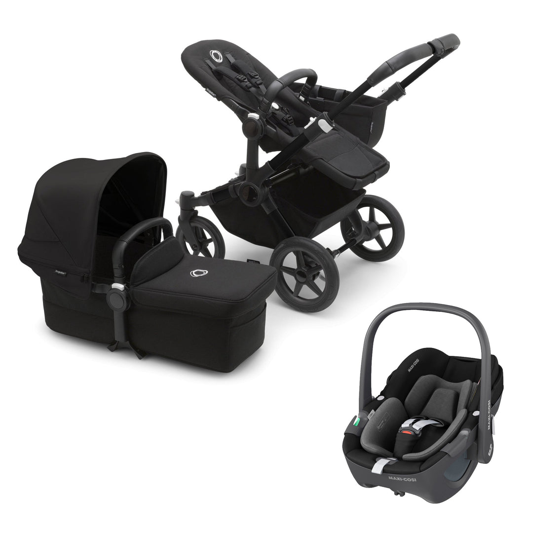 Bugaboo Donkey 5 Mono Midnight Black + FREE Maxi-Cosi Pebble 360 - Pramsy