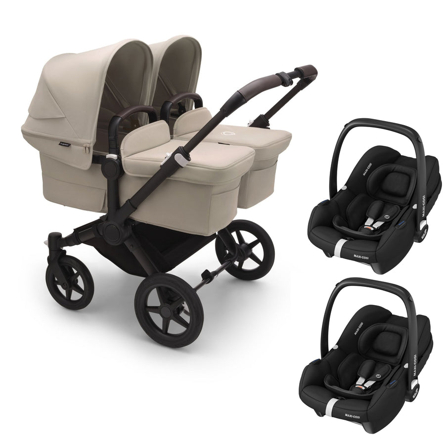 Bugaboo Donkey 5 Twin Desert Taupe + 2 FREE Maxi-Cosi CabrioFix i-Size - Pramsy