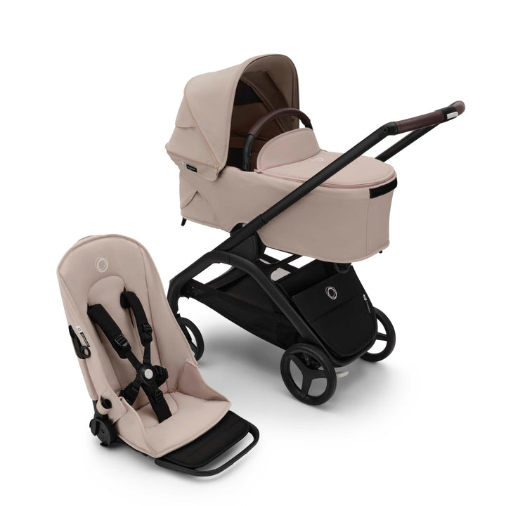 Bugaboo Dragonfly With Carrycot + Maxi-Cosi Pebble 360 Complete Bundle - Desert Taupe - Pramsy