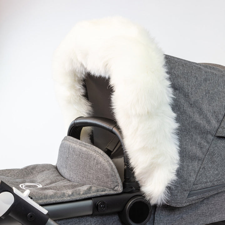 Pramsy Deluxe Faux Fur Trim for Canopies - Polar Bear White