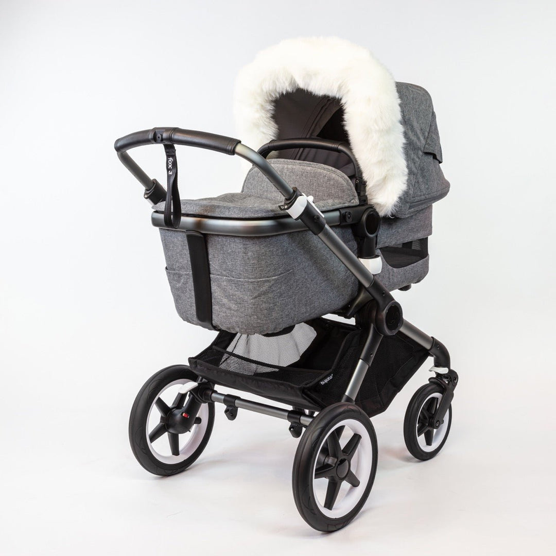 Pramsy Deluxe Faux Fur Trim for Canopies - Polar Bear White