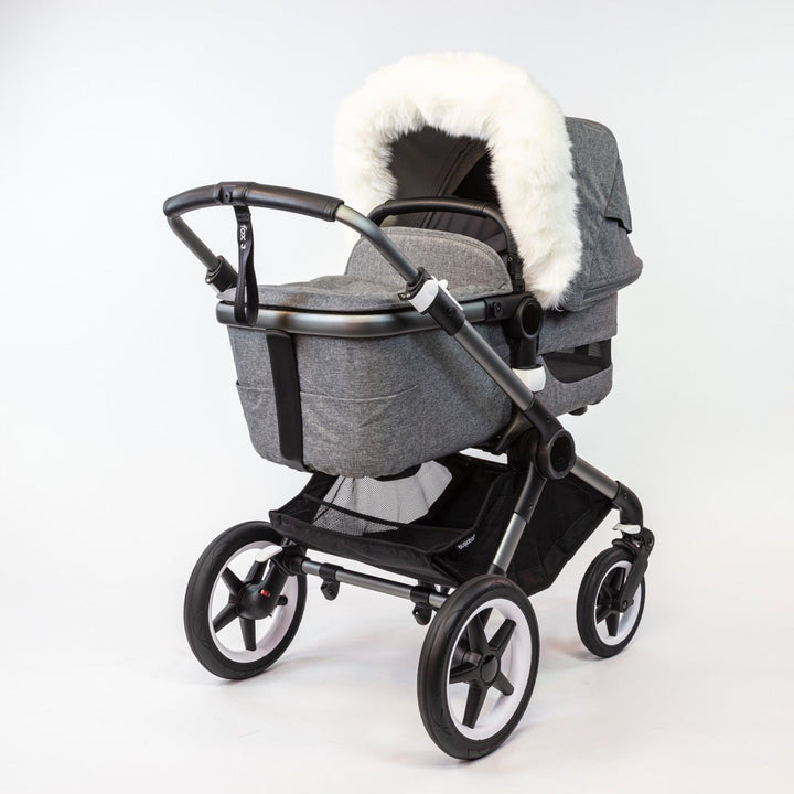 Pramsy Deluxe Faux Fur Trim for Canopies - Polar Bear White