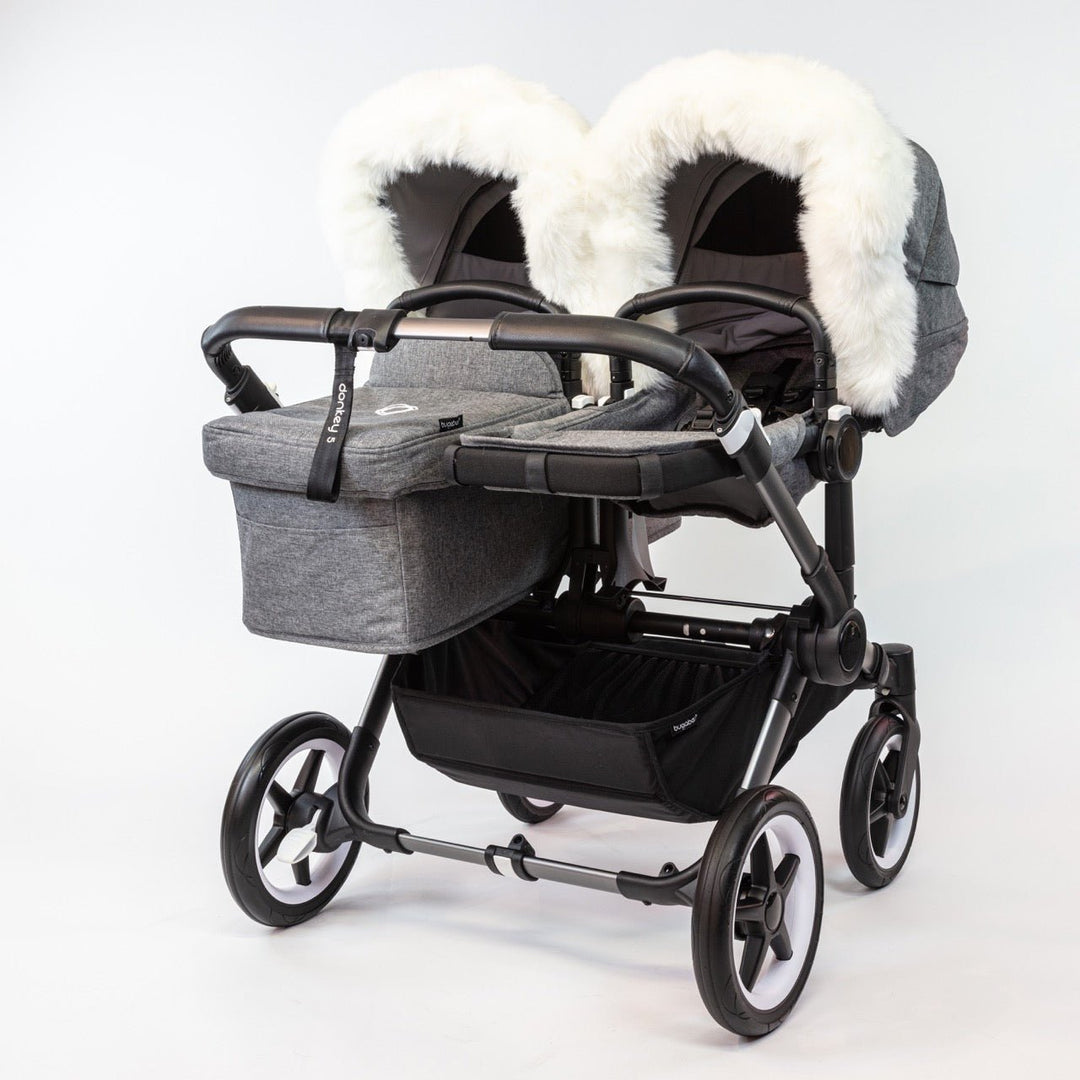 Pramsy Deluxe Faux Fur Trim for Canopies - Polar Bear White