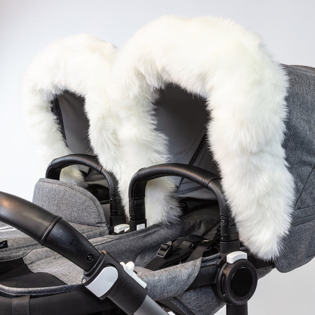 Pramsy Deluxe Faux Fur Trim for Canopies - Polar Bear White
