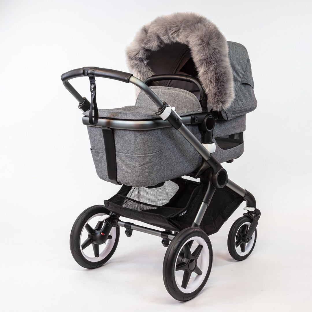 Pramsy Deluxe Faux Fur Trim for Canopies - Soft Grey