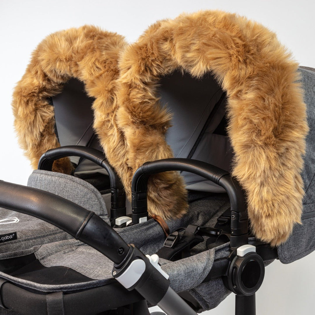 Pramsy Deluxe Faux Fur Trim for Canopies - Tan