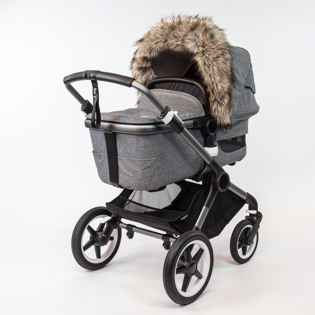 Pramsy Faux Fur Trim for Canopies - Biscuit