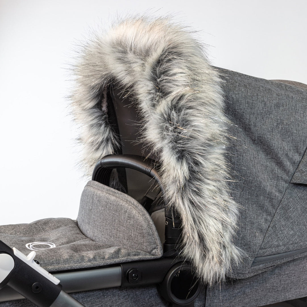 Pramsy Faux Fur Trim for Canopies - Sparkle Husky
