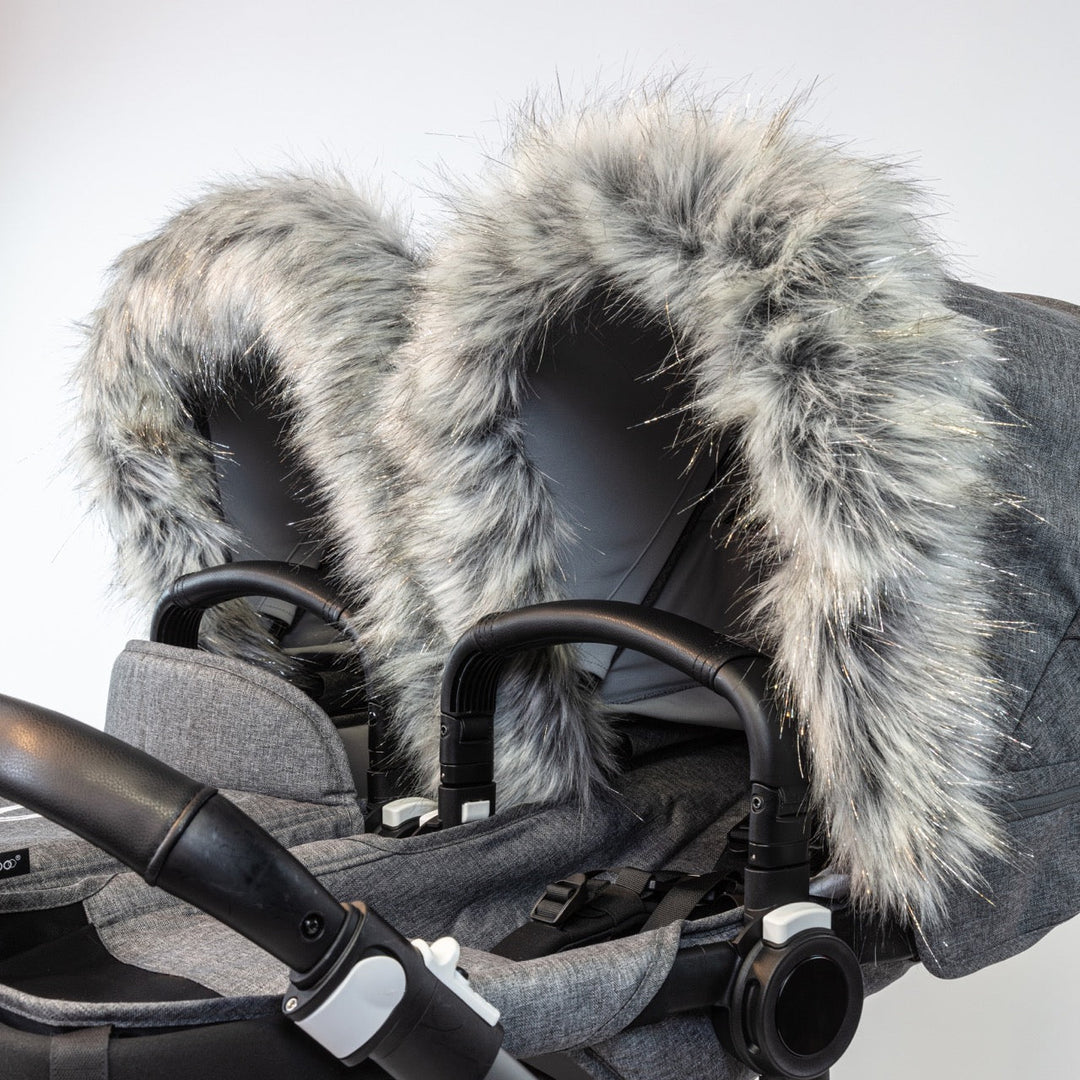 Pramsy Faux Fur Trim for Canopies - Sparkle Husky