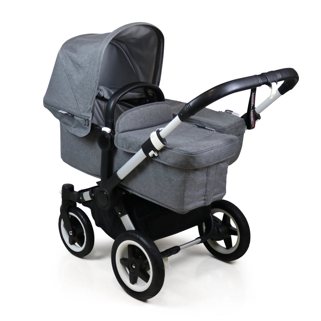 Refurbished Bugaboo Donkey 2 Twin - Grey Melange with Silver Chassis