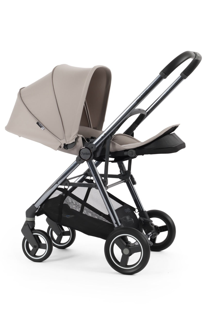 BabyStyle Oyster Gravity+ Stroller and Carrycot - Stone - Pramsy