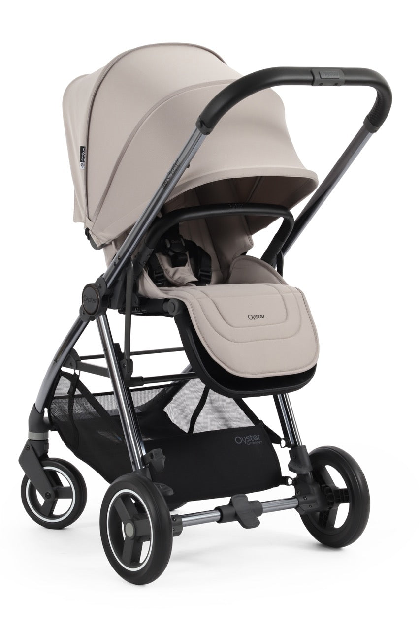 BabyStyle Oyster Gravity+ Stroller and Carrycot - Stone - Pramsy