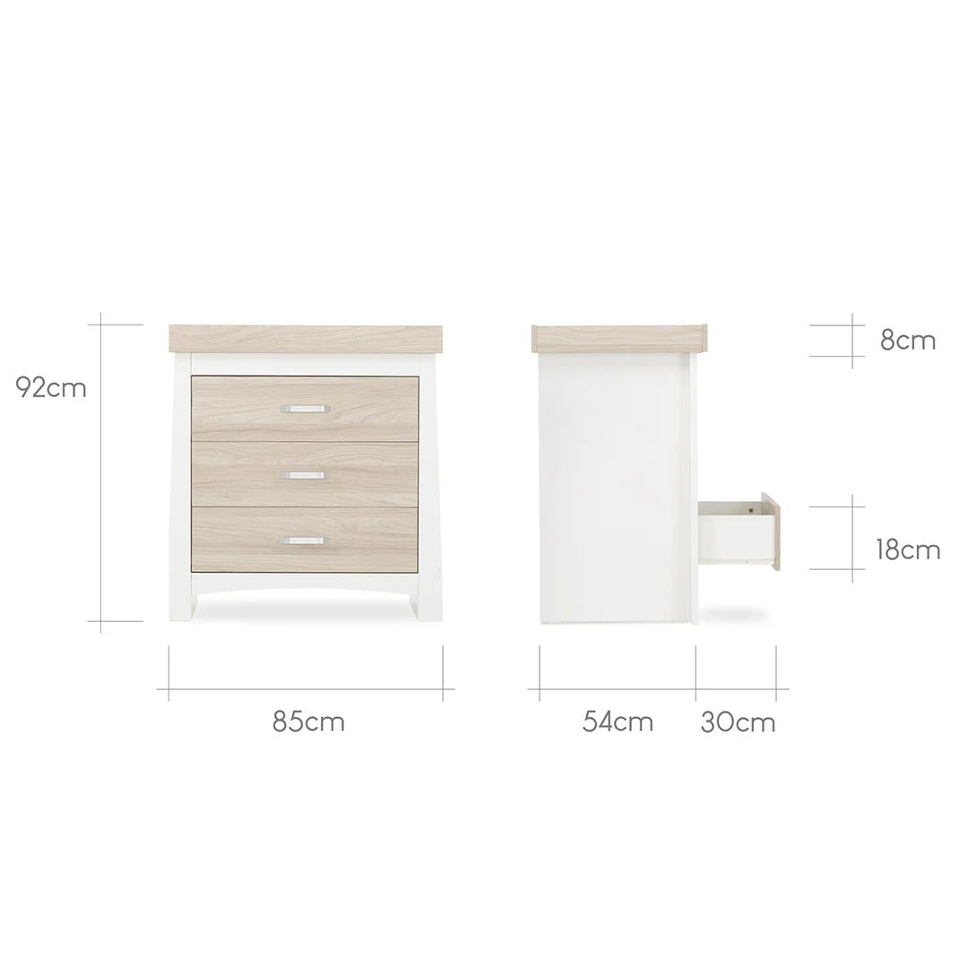 Ada Dresser & Changer - White & Ash - Pramsy