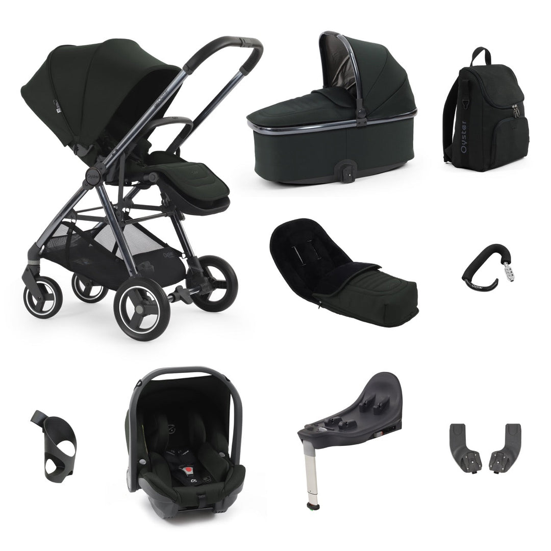 BabyStyle Oyster Gravity+ 9 Piece Package - Black Olive - Pramsy