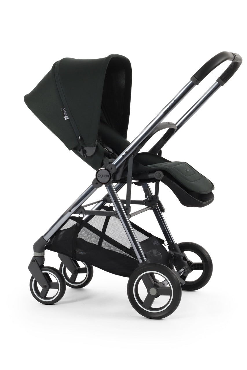 BabyStyle Oyster Gravity+ Stroller and Carrycot - Black Olive - Pramsy