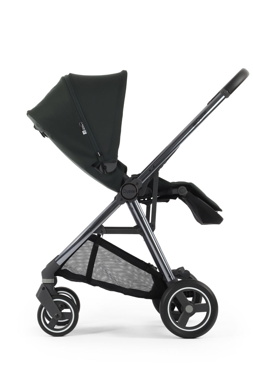 BabyStyle Oyster Gravity+ Stroller and Carrycot - Black Olive - Pramsy