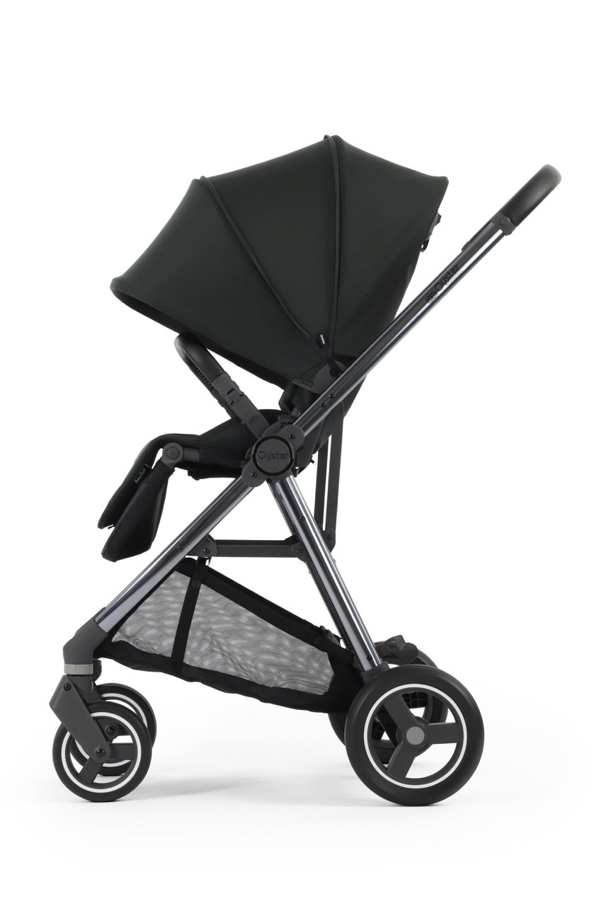 BabyStyle Oyster Gravity+ Stroller and Carrycot - Black Olive - Pramsy