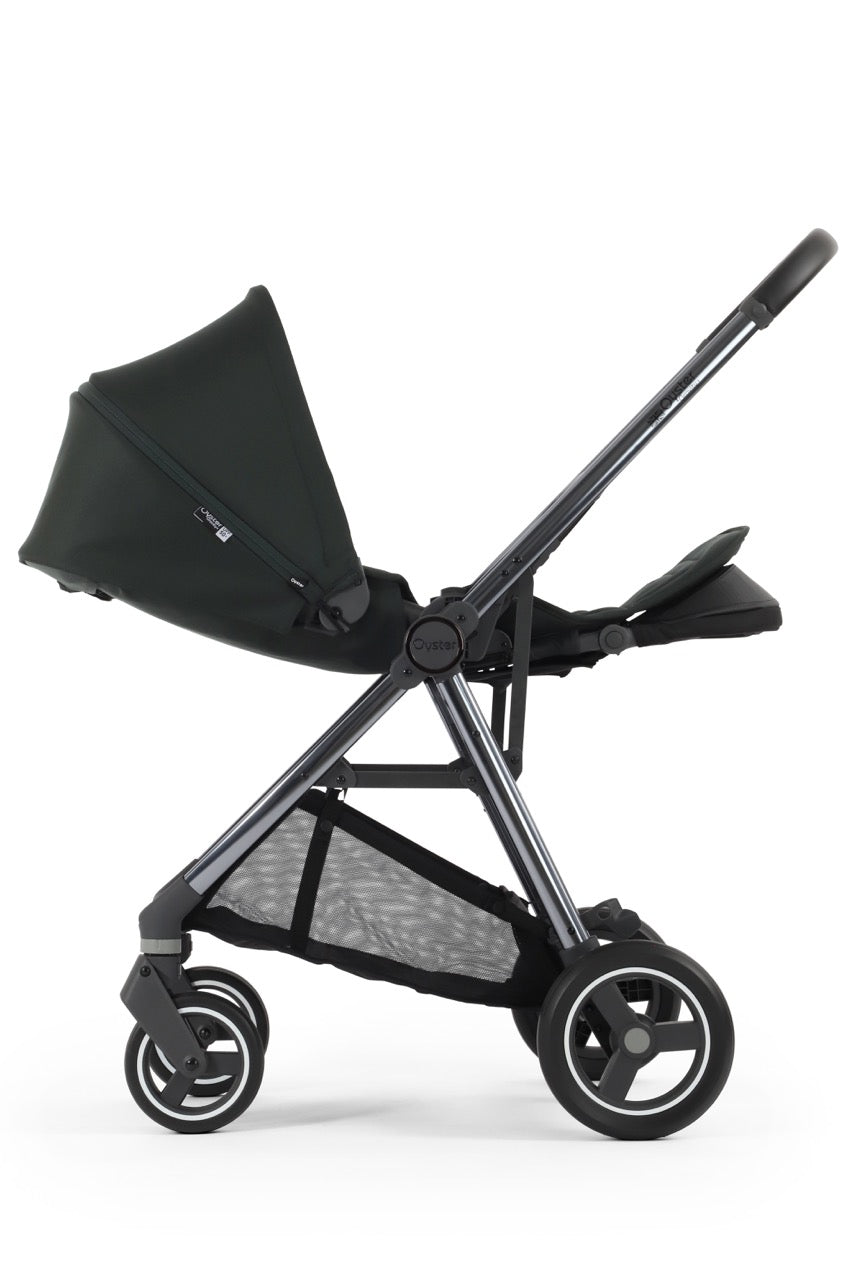 BabyStyle Oyster Gravity+ Stroller and Carrycot - Black Olive - Pramsy