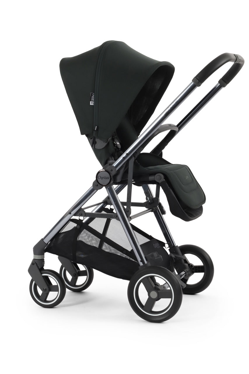 BabyStyle Oyster Gravity+ Stroller and Carrycot - Black Olive - Pramsy